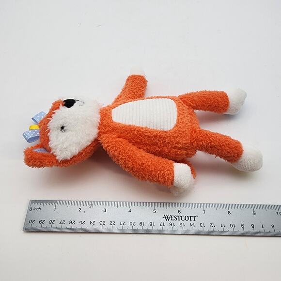 Make Believe Ideas Fox Plush 9" Orange Lovey Crinkle Foot Taggies Ear Toy 2021 - Picture 6 of 8